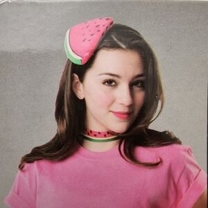 NWT Watermelon Kit Halloween Costume Cosplay Fruit OS Headband & Choker Easy New
